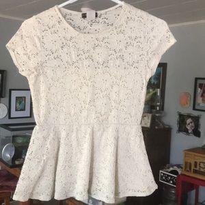 Lace Peplum Top